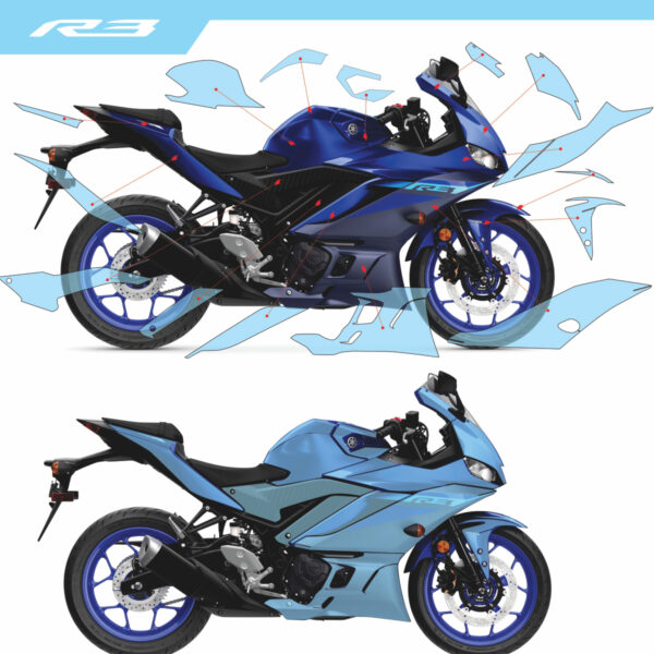 Adesivo Proteção R3 Completo Clear YZF R3 2020 / 2024 - Liit Adesivos
