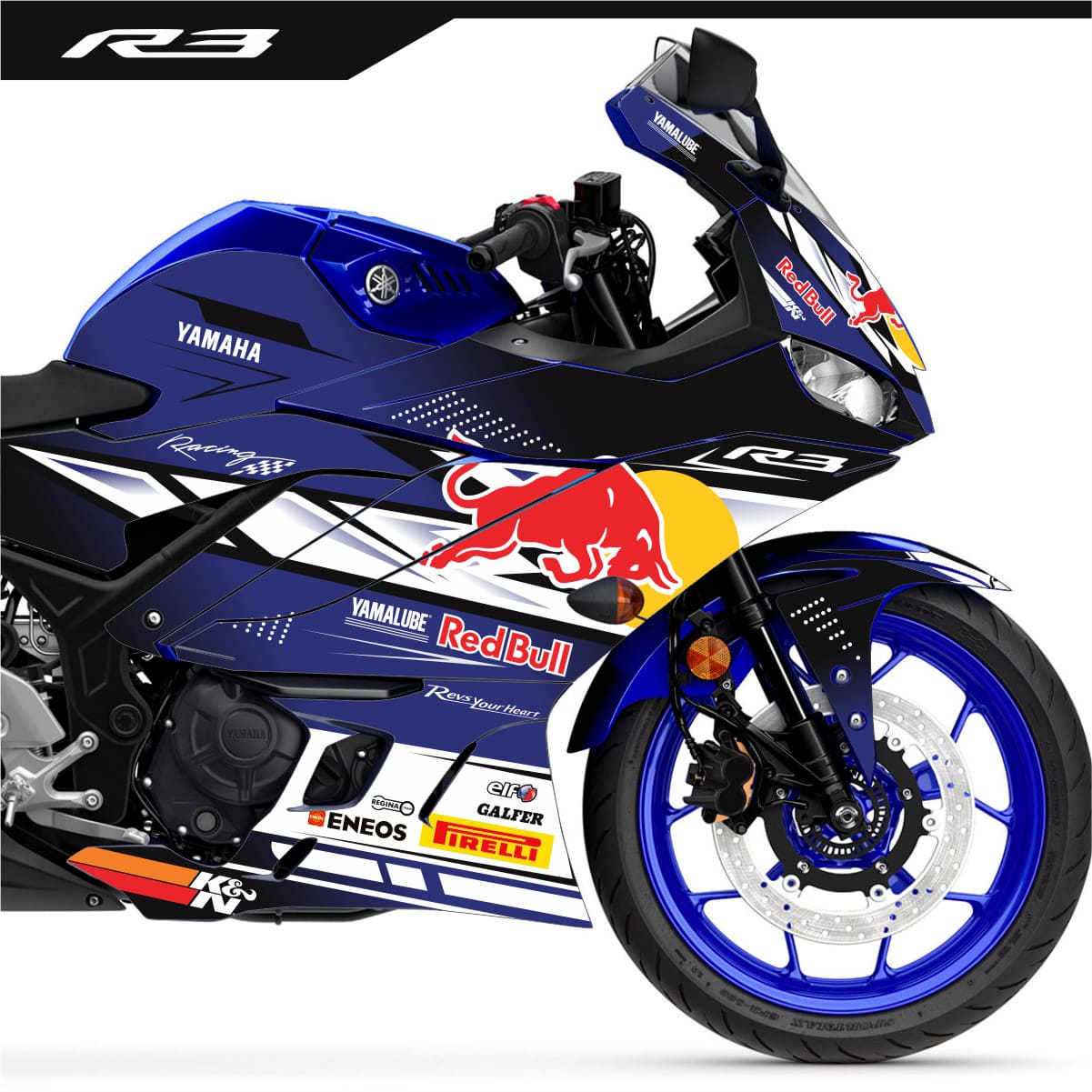 Adesivo R3 Completo 2020/2024 - R Bull Flow Racing
