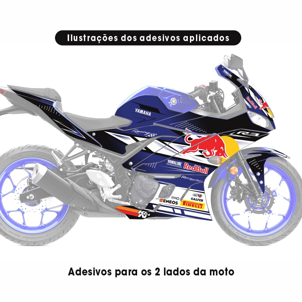 Adesivo R3 Completo 2020/2024 - R Bull Flow Racing - Imagem 2