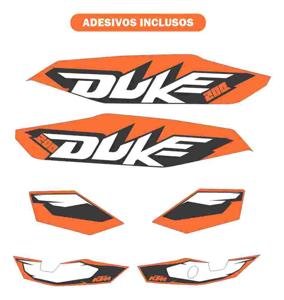 Ktm Duke 200 Laranja Modelo Original - Imagem 2