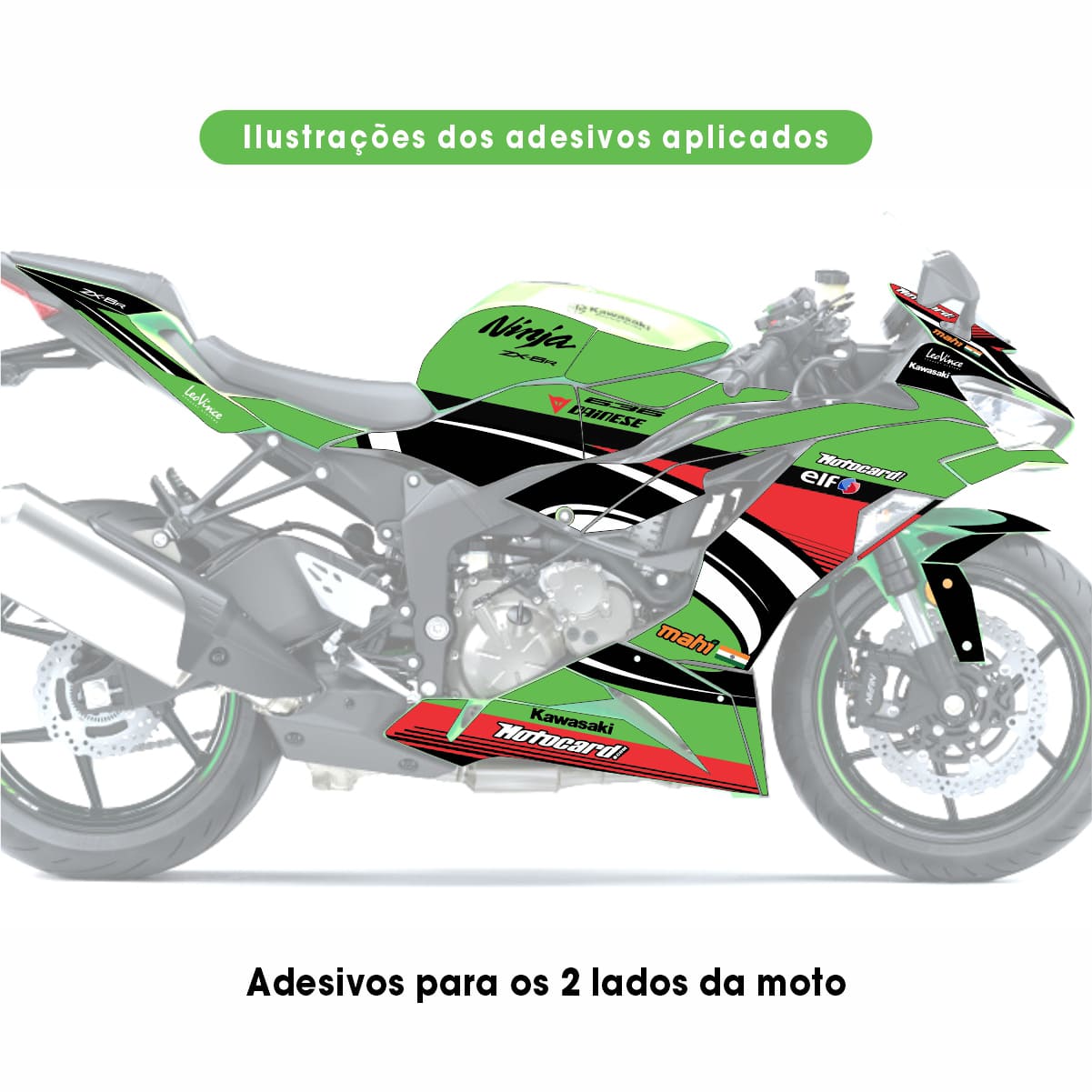 Adesivo Ninja Zx6-r 636 19/23 Completo - Equipe SBK World - Imagem 2