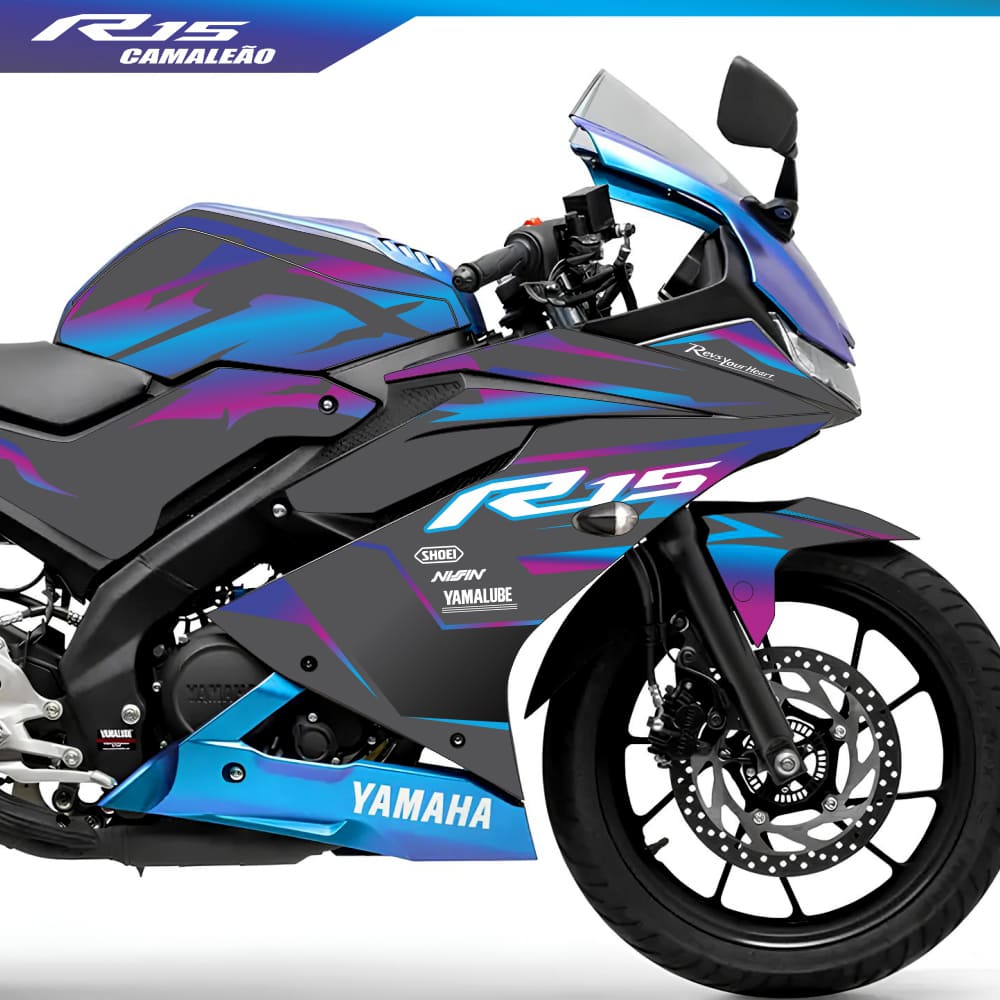 Adesivo R15 Yzf V3 Semi-Completo 2019/2026 - Flux Gradient