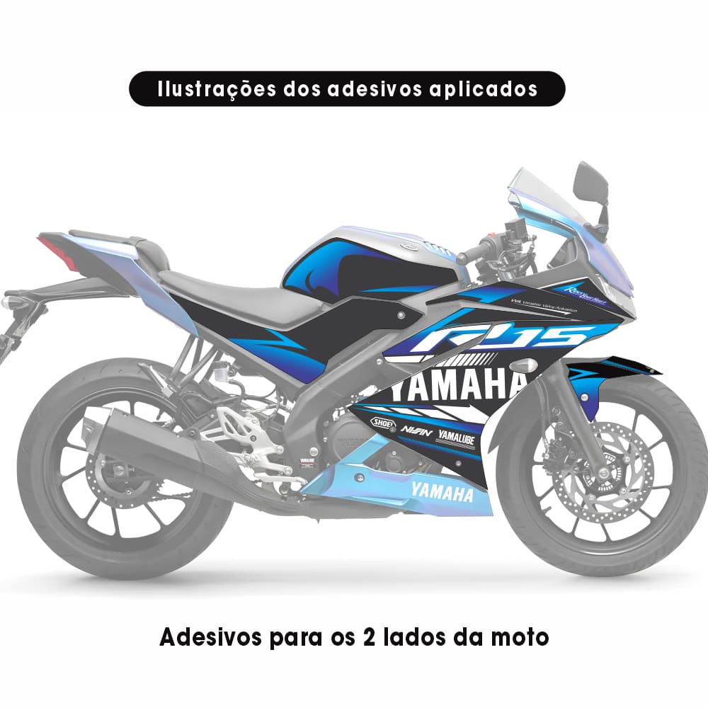 Adesivo R15 Yzf V3 Semi-Completo 2019/2026 - Yamaha Flow - Imagem 2