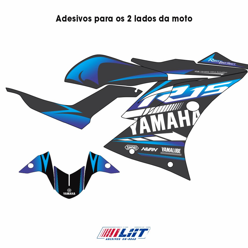 Adesivo R15 Yzf V3 Semi-Completo 2019/2026 - Yamaha Flow - Imagem 3