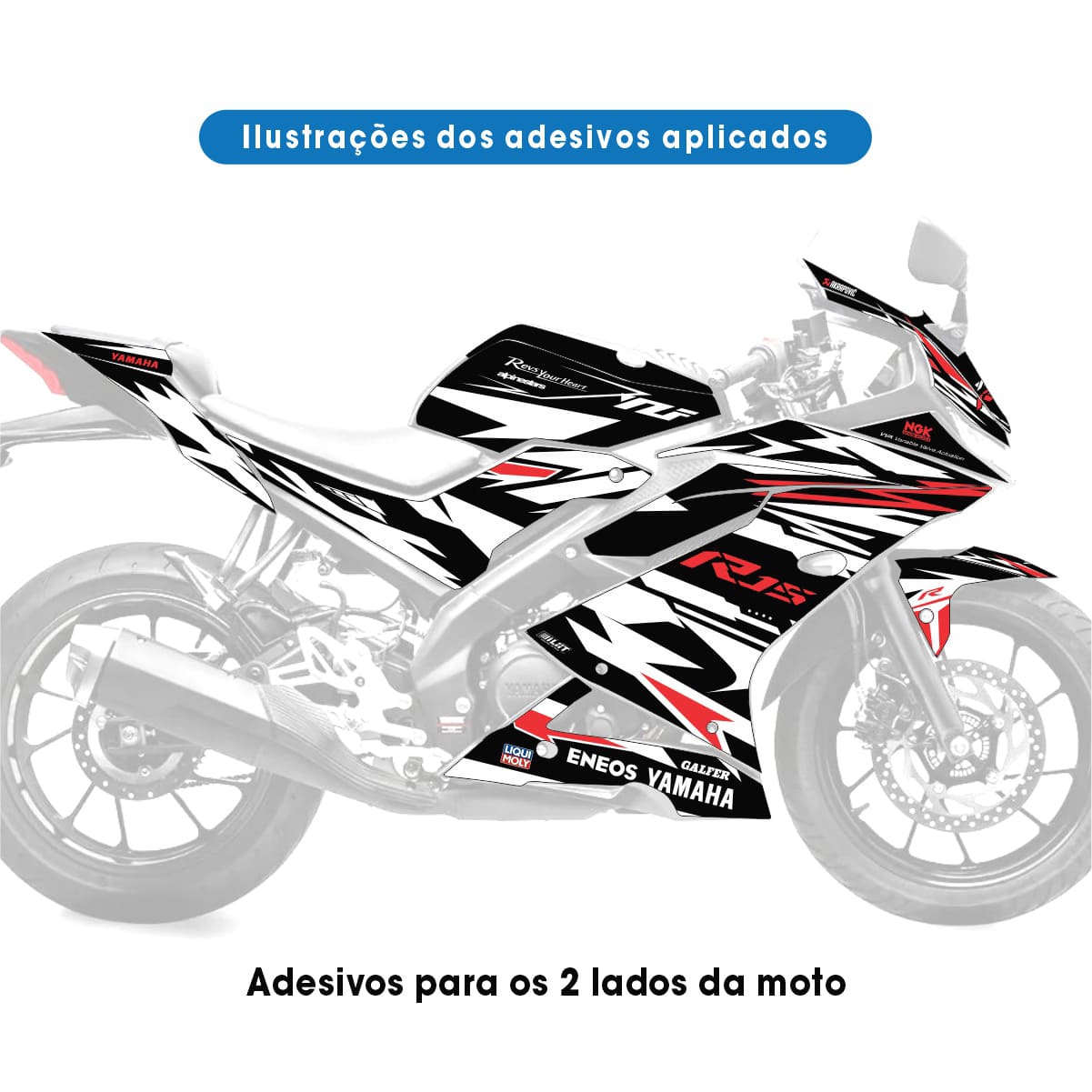 Adesivo R15 Yzf V3 Completo 2019/2026 - Race Flux - Imagem 2