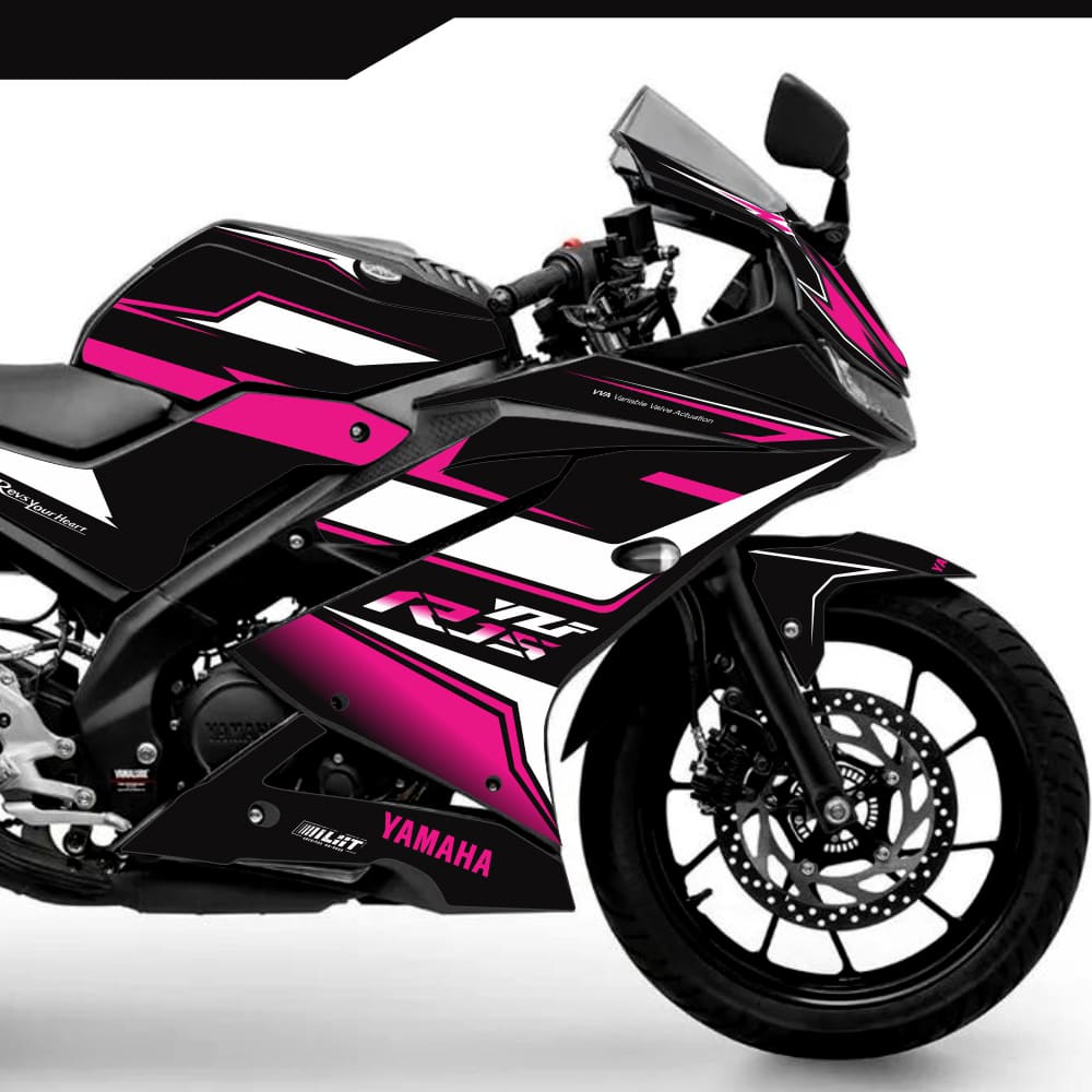 Adesivo R15 Yzf V3 Completo 2019/2026 - Racing Nani Preta/Rosa