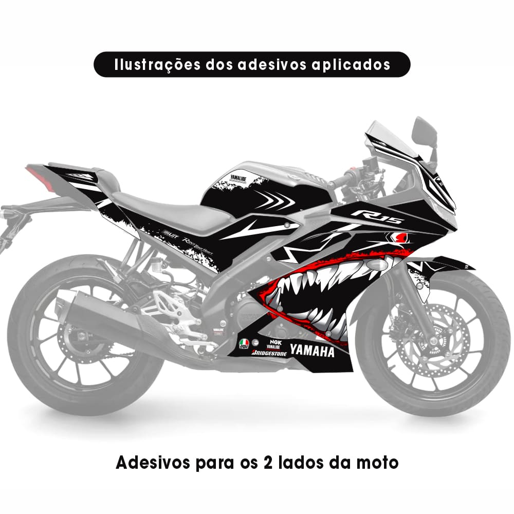Adesivo R15 Yzf V3 Completo 2019/2026 - Shark Racing - Imagem 2