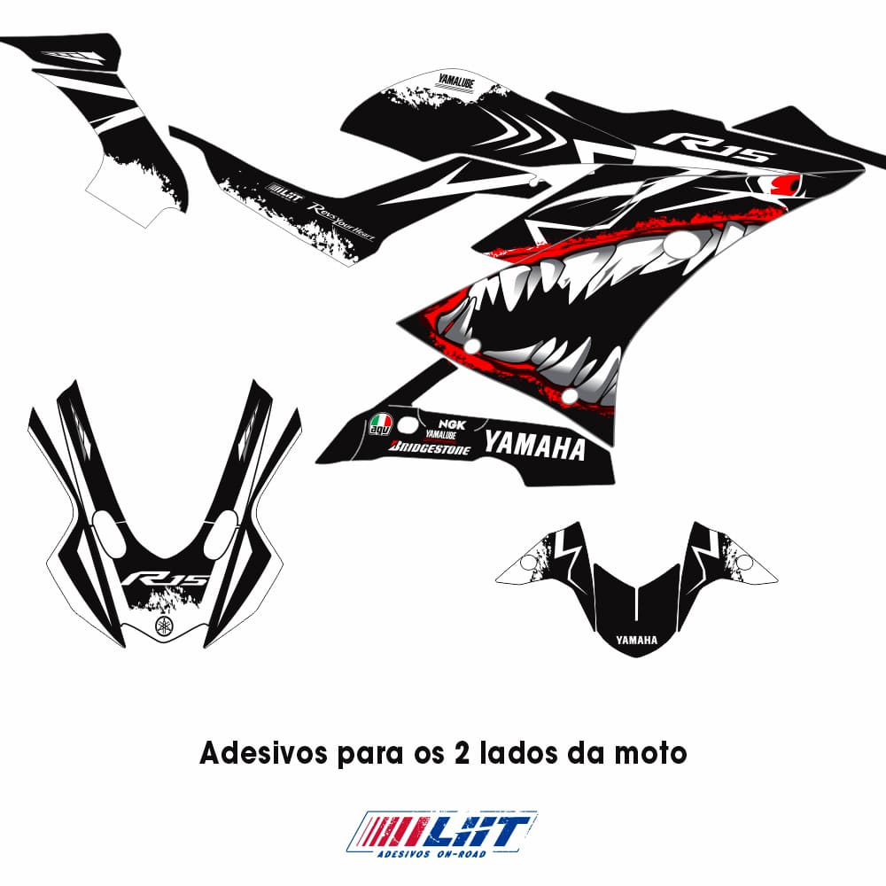 Adesivo R15 Yzf V3 Completo 2019/2026 - Shark Racing - Imagem 3