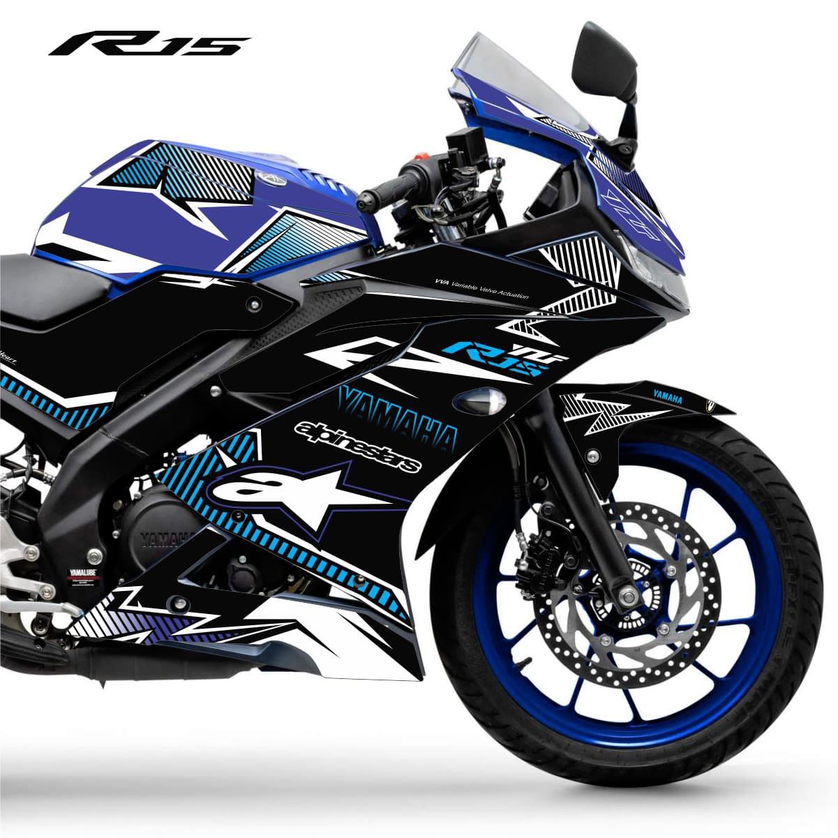 Adesivo R15 Yzf V3 Completo 2019/2026 - Alpnestar Azul