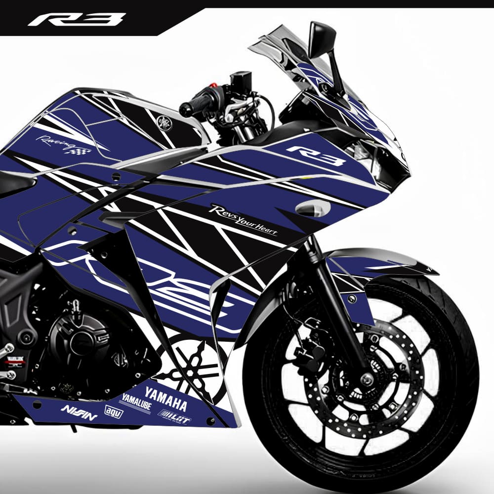 Adesivo R3 Completo 2013/2018 - Racing Flux Azul