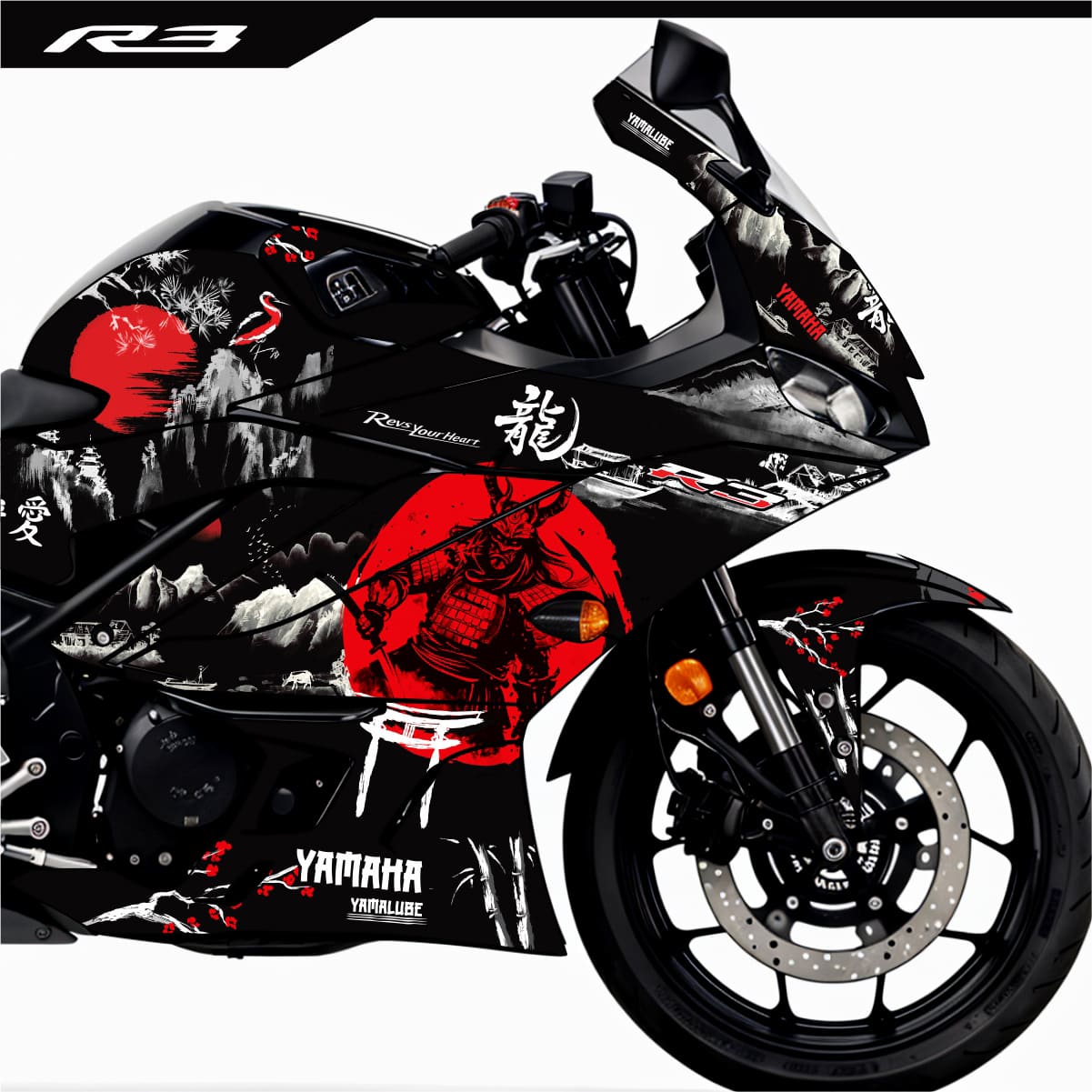 Adesivo R3 Yzf Completo 2020/2024 Cinza - Samurai Chinese