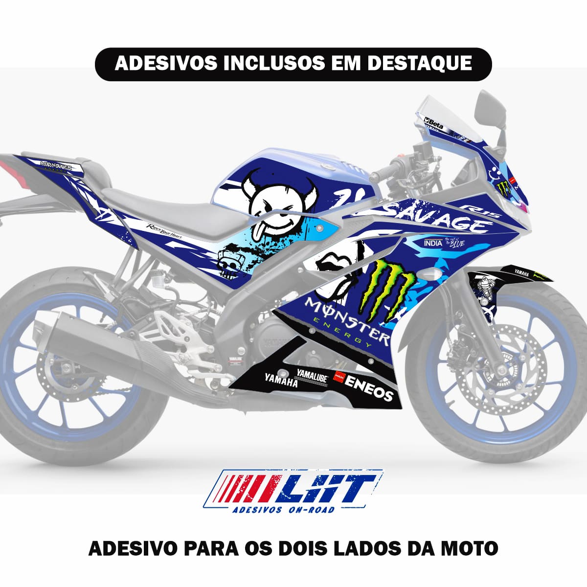 Adesivo R15 Yzf V3 Completo 2019/2026 - Savage Edition - Imagem 4