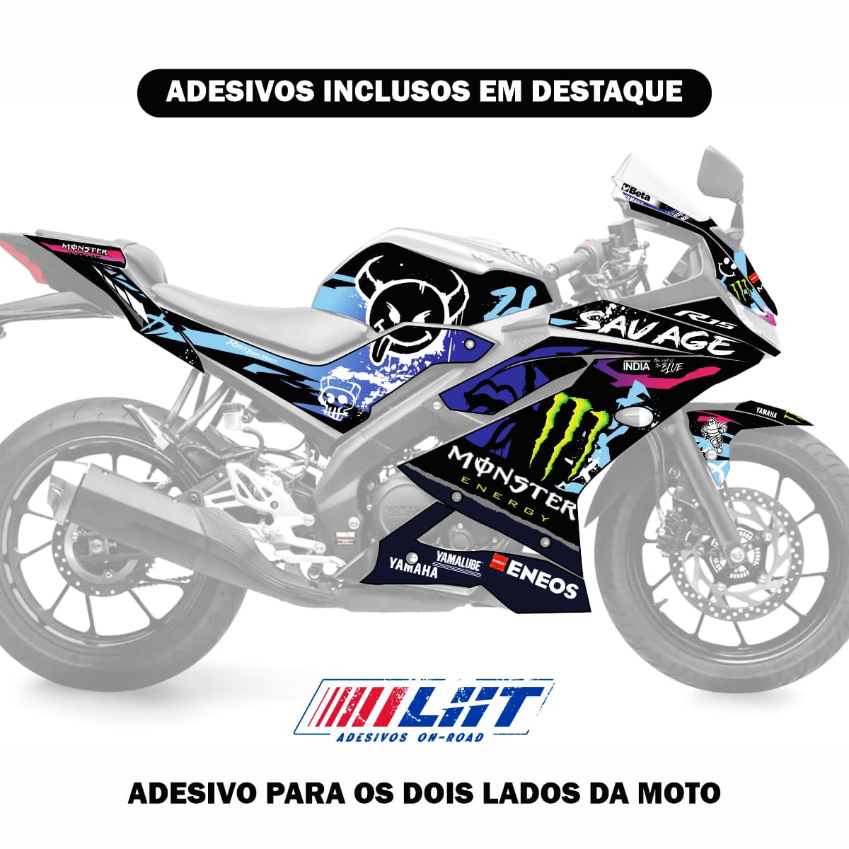 Adesivo R15 Yzf V3 Completo 2019/2026 - Savage Edition - Imagem 2