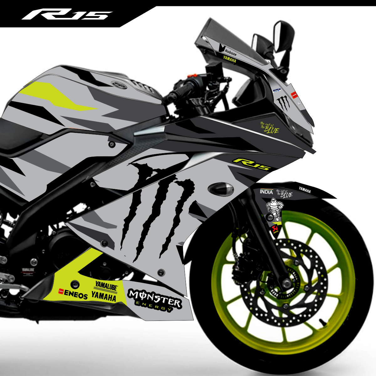 Adesivo R15 Yzf V3 Completo Monster Motogp - 2019/2026 - Imagem 3