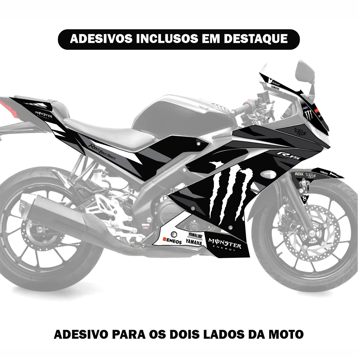 Adesivo R15 Yzf V3 Completo Monster Motogp - 2019/2026 - Imagem 7