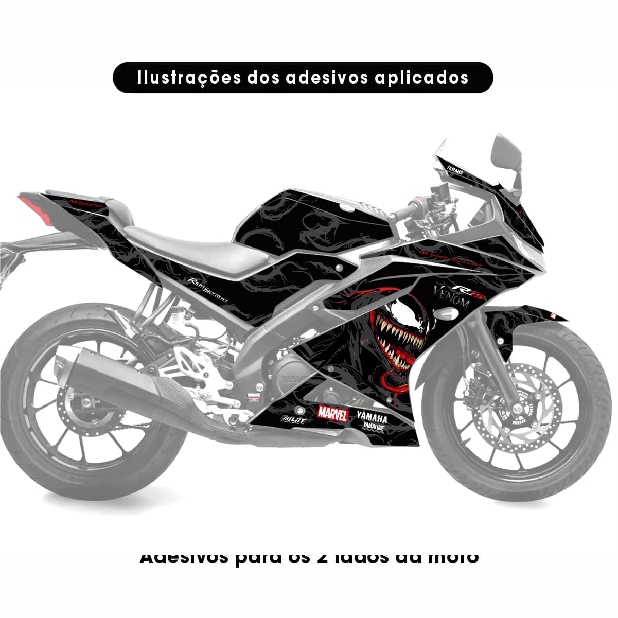 Adesivo R15 Yzf V3 Completo 2019/2026 - Venom Edição Especial - Imagem 2