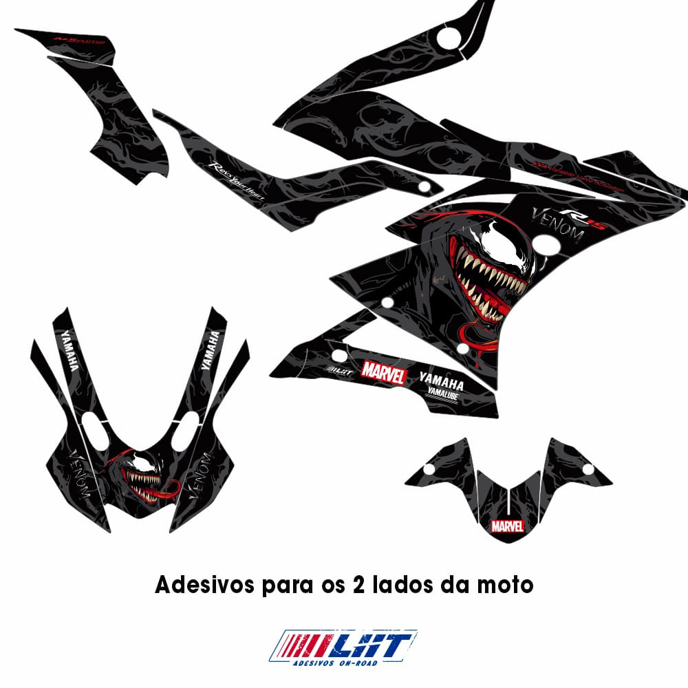 Adesivo R15 Yzf V3 Completo 2019/2026 - Venom Edição Especial - Imagem 3