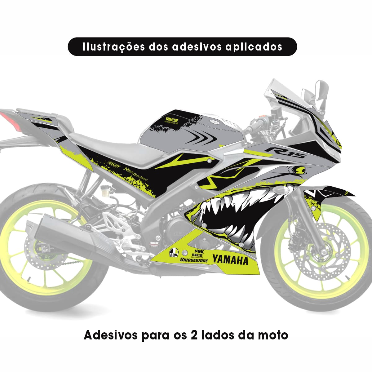 Adesivo R15 Yzf V3 Completo 2019/2026 - Shark Racing - Imagem 5