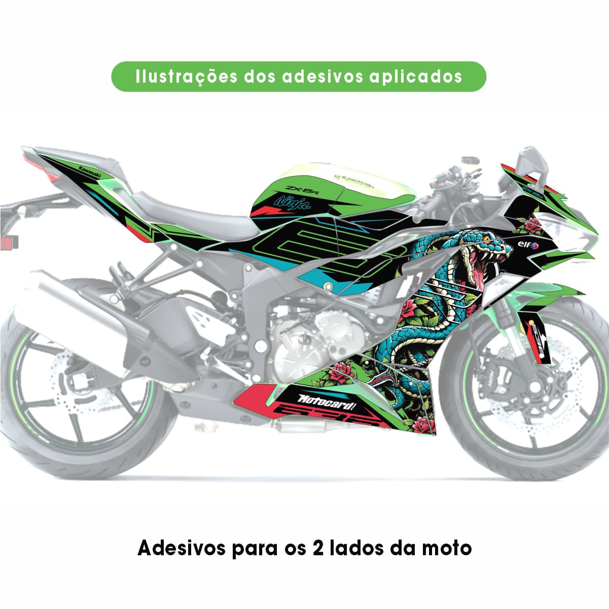 Adesivo Ninja Zx6-r 636 19/23 Completo - Cobra Edition - Imagem 2