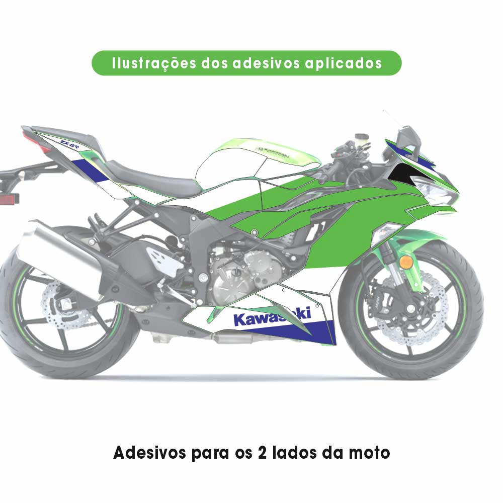 Adesivo Ninja Zx6-r 636 19/23 Completo - Edição Especial 40 Anos - Imagem 2