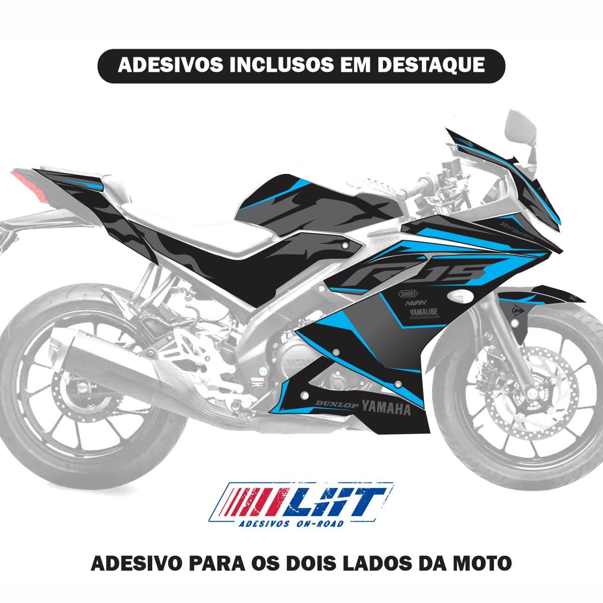 Adesivo R15 Yzf V3 Completo 2019/2026 - Black Line Racing - Imagem 8
