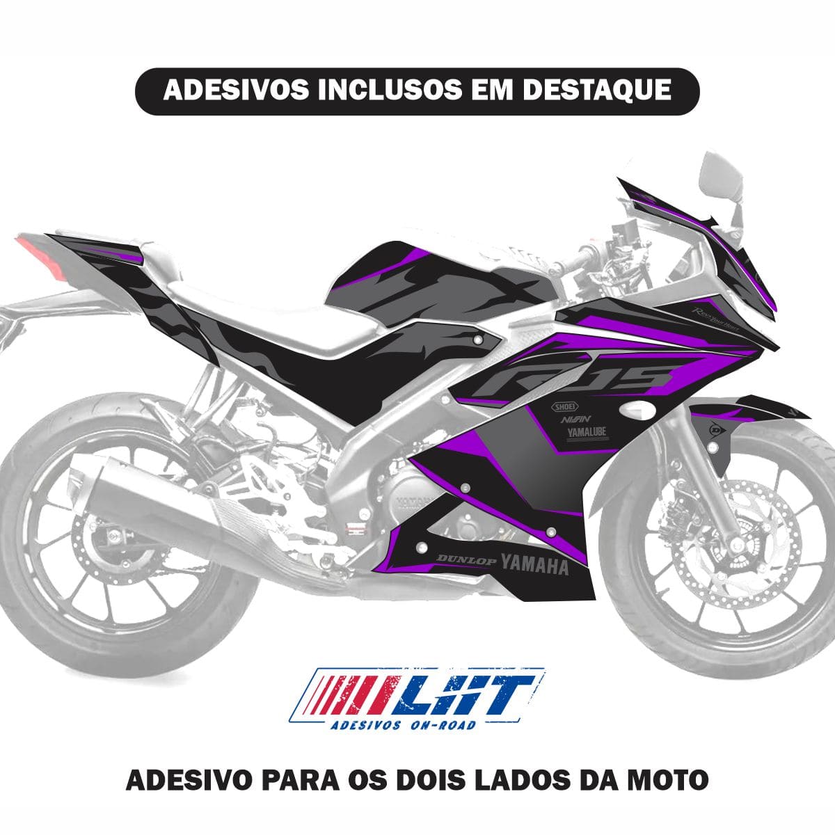Adesivo R15 Yzf V3 Completo 2019/2026 - Black Line Racing - Imagem 5