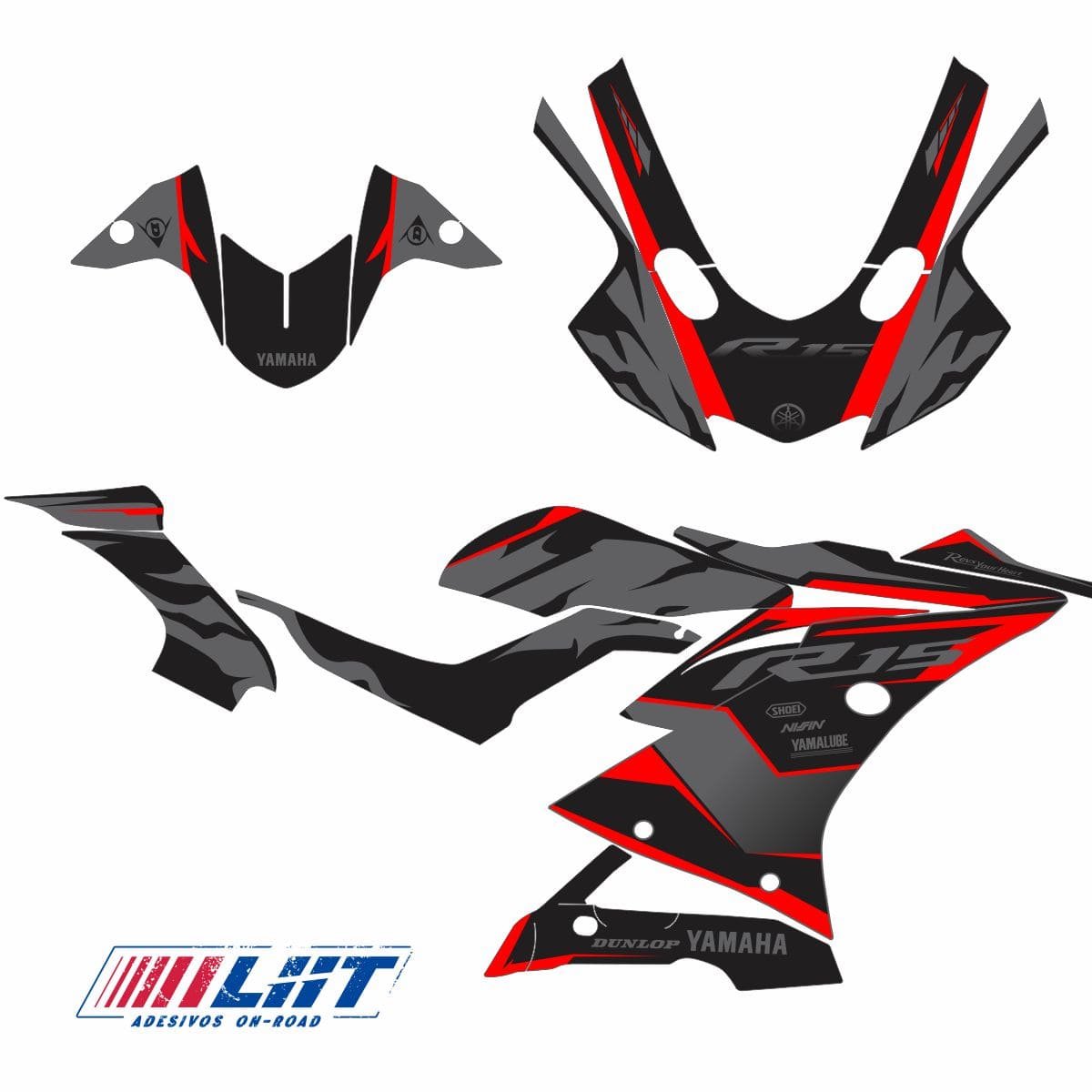 Adesivo R15 Yzf V3 Completo 2019/2026 - Black Line Racing - Imagem 3