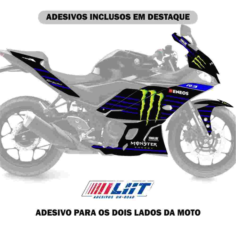 Adesivo Yzf R3 2020/2024 - Modelo M. Energy Fábrica - Imagem 2