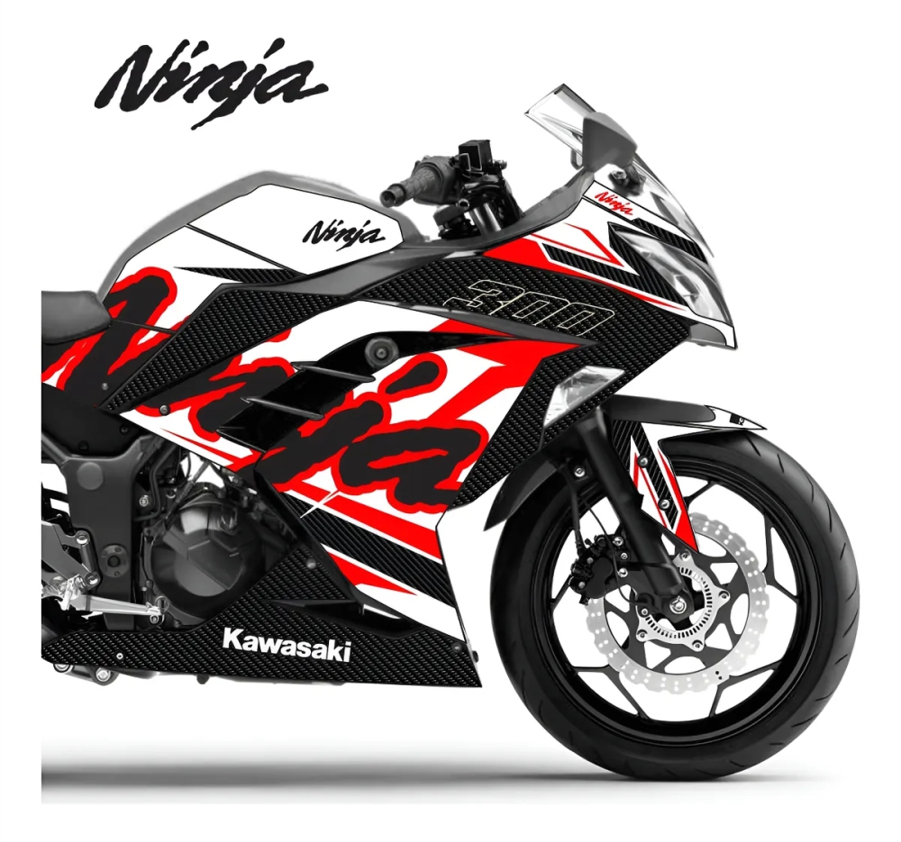 Adesivo Ninja 300 Completo 2013/2024 - Carbon Racing - Imagem 11