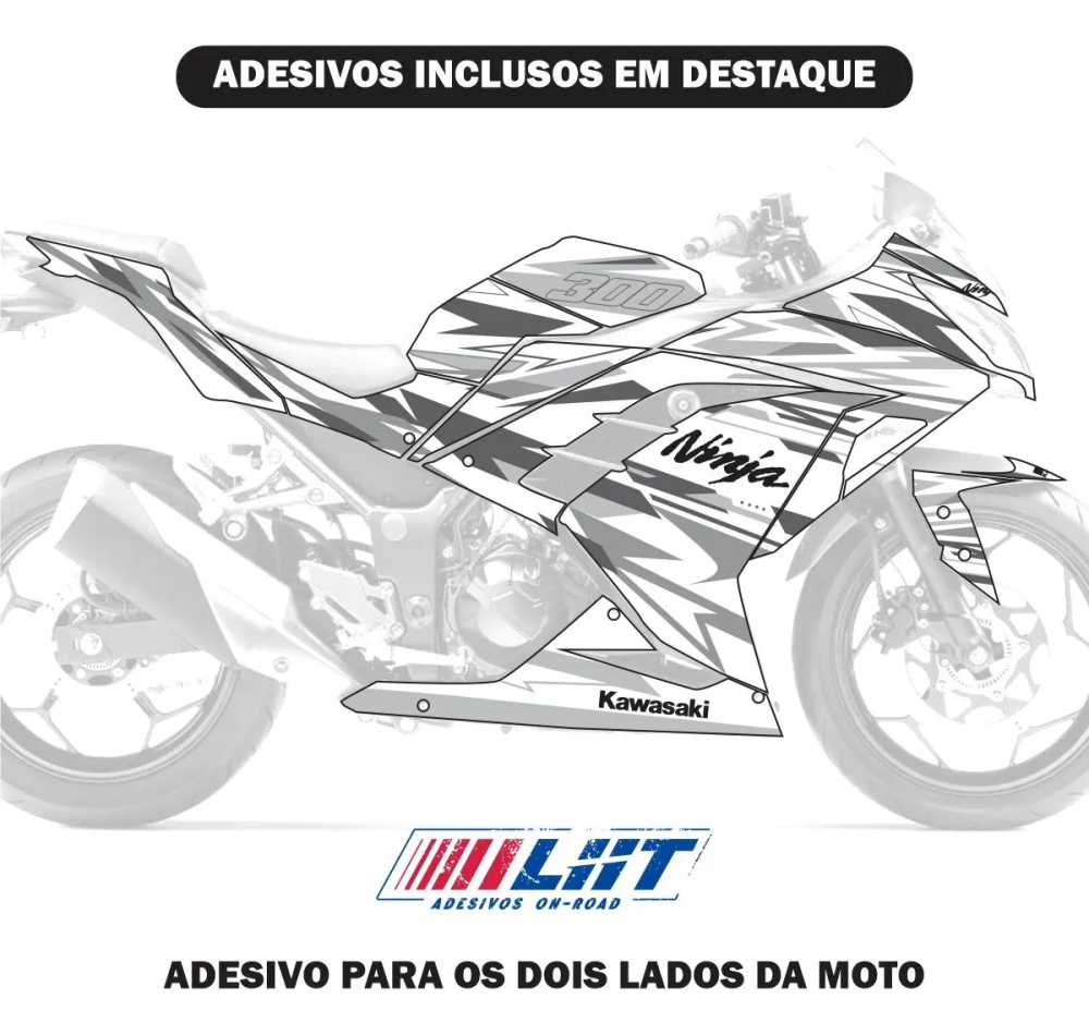 Adesivo Ninja 300 Completo 2013/2024 - Spark Design - Imagem 8