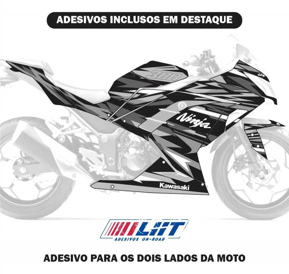 Adesivo Ninja 300 Completo 2013/2024 - Spark Design - Imagem 5