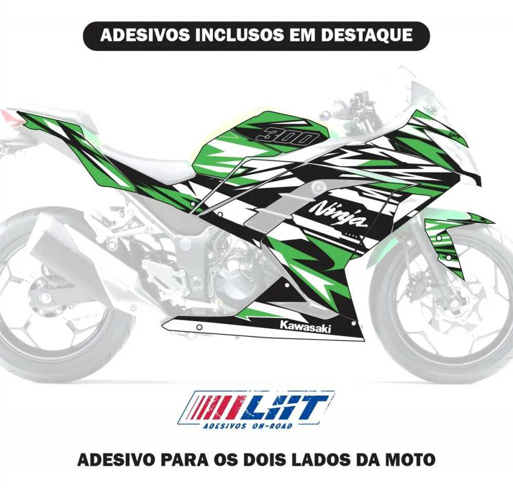 Adesivo Ninja 300 Completo 2013/2024 - Spark Design - Imagem 7