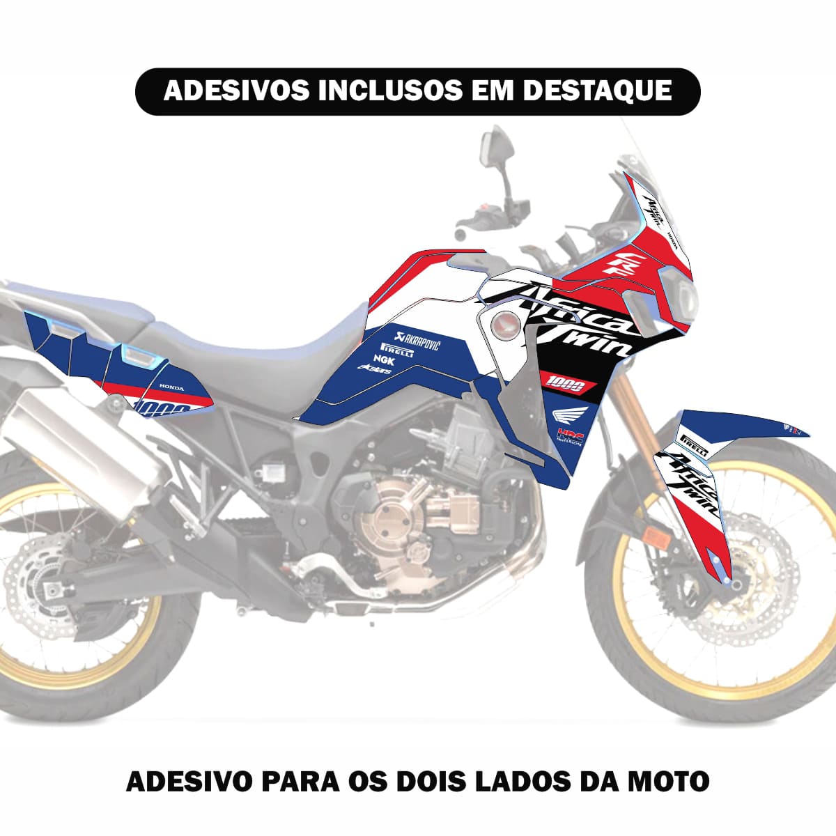 Adesivo Africa Twin 1000L Completo 2015/2019 - Standard Born - Imagem 2
