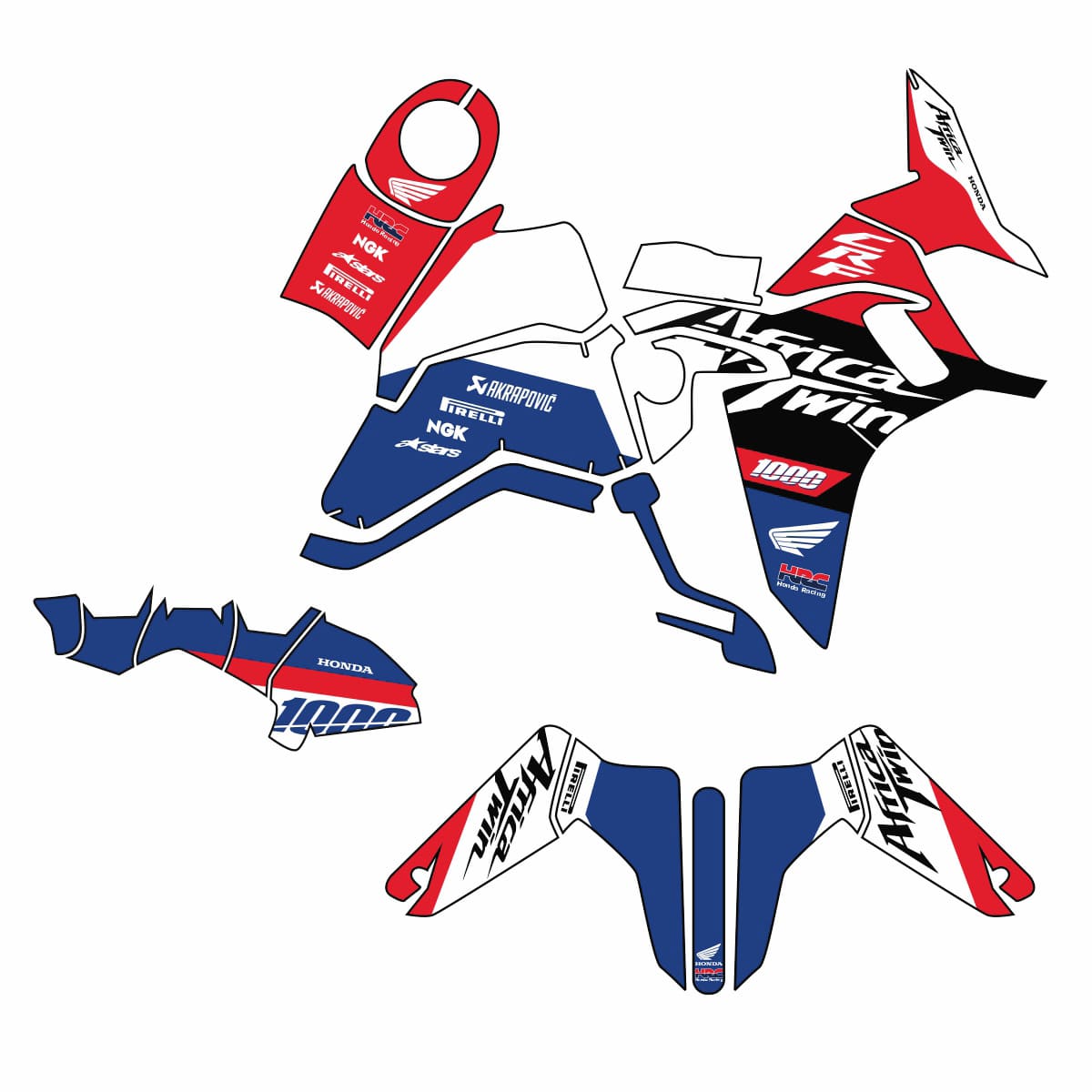 Adesivo Africa Twin 1000L Completo 2015/2019 - Standard Born - Imagem 3