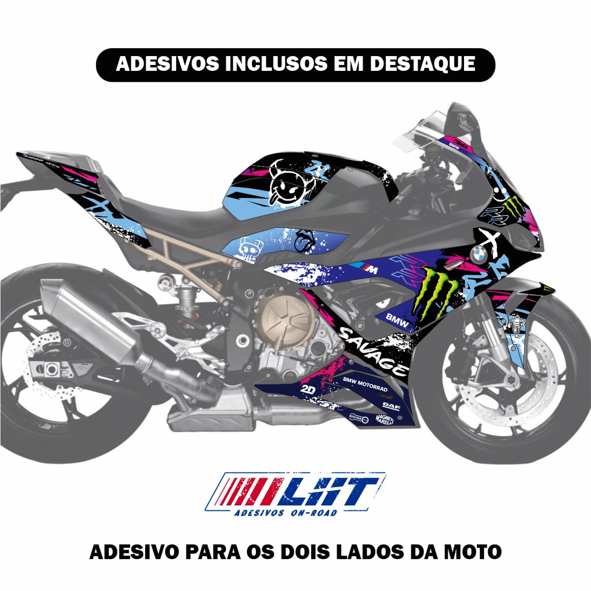 Adesivo Bmw S1000rr Completo 2019/2022 - Savage M. Energy - Imagem 4