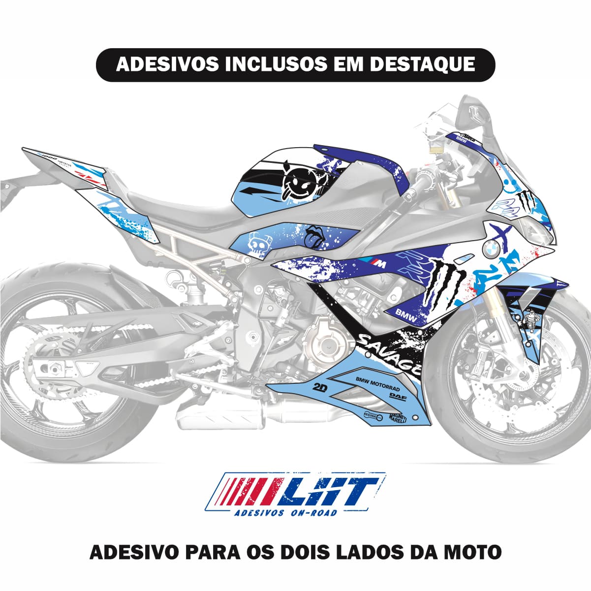 Adesivo Bmw S1000rr Completo 2019/2022 - Savage M. Energy - Imagem 2