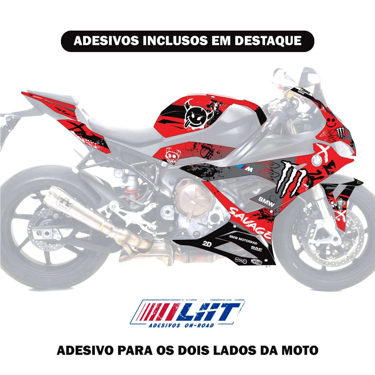 Adesivo Bmw S1000rr Completo 2019/2022 - Savage M. Energy - Imagem 5