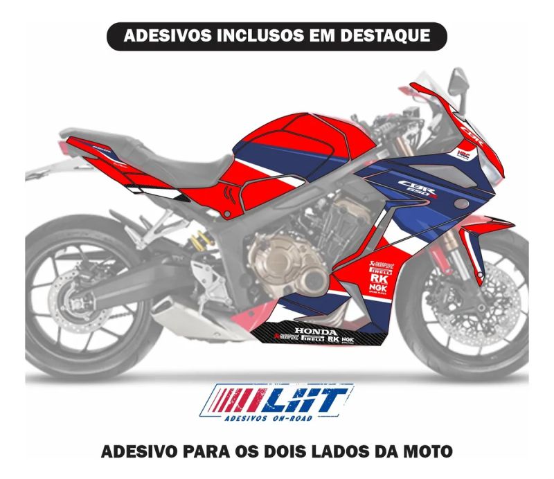 Adesivo Cbr 650r Completo 2019/2023 - Hrc Racing - Imagem 2