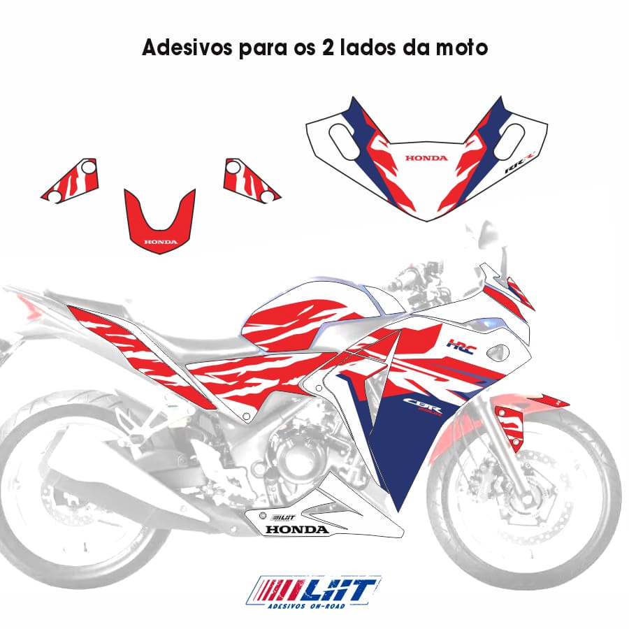 Adesivo Cbr 250r Completo 2010/2019 - Modelo Fireblade - Imagem 3
