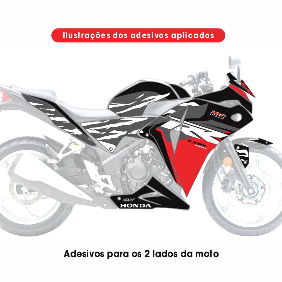 Adesivo Cbr 250r Completo 2010/2019 - Modelo Fireblade - Imagem 5
