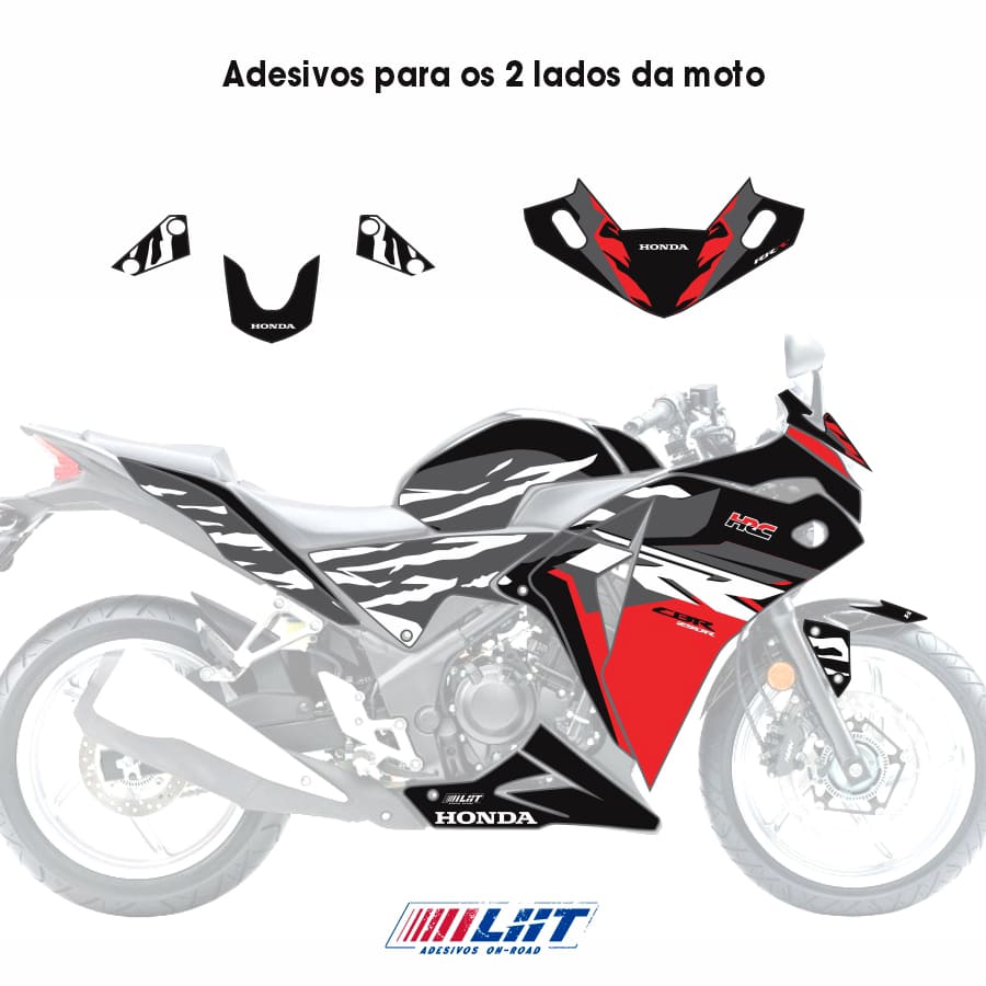 Adesivo Cbr 250r Completo 2010/2019 - Modelo Fireblade - Imagem 6