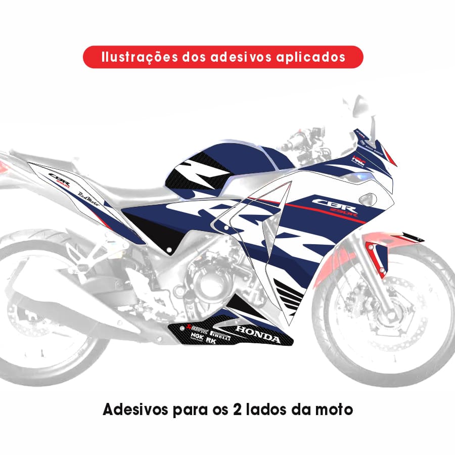 Adesivo Cbr 250r Completo 2010/2019 - Hrc Racing - Imagem 2
