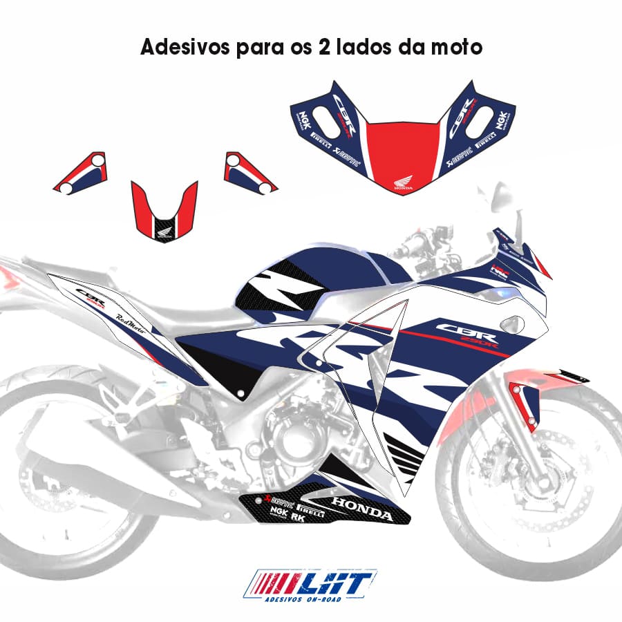 Adesivo Cbr 250r Completo 2010/2019 - Hrc Racing - Imagem 3