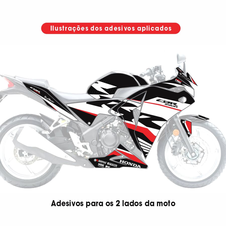 Adesivo Cbr 250r Completo 2010/2019 - Hrc Racing - Imagem 5