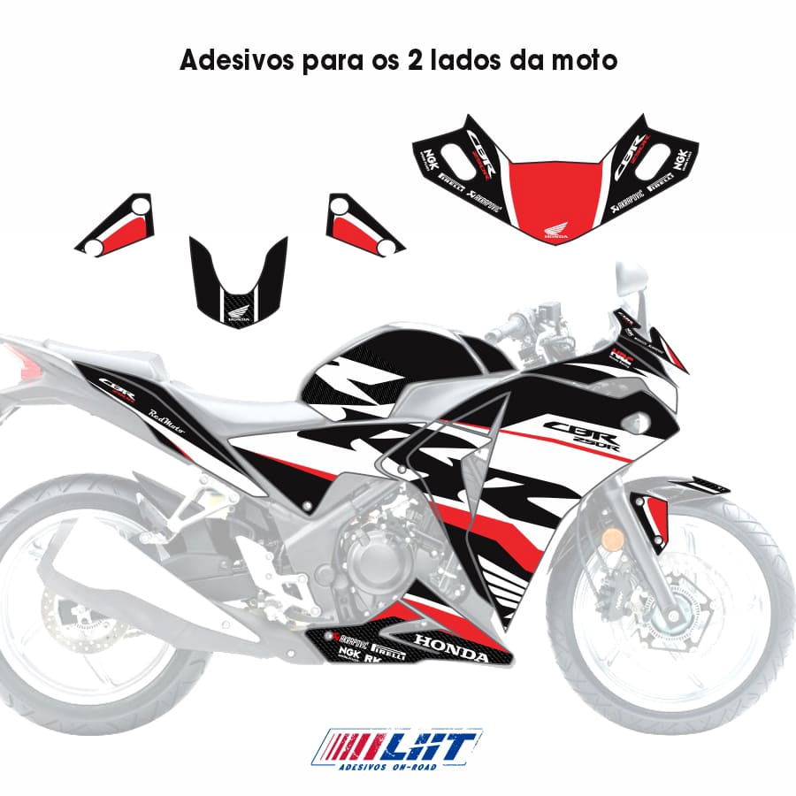 Adesivo Cbr 250r Completo 2010/2019 - Hrc Racing - Imagem 6