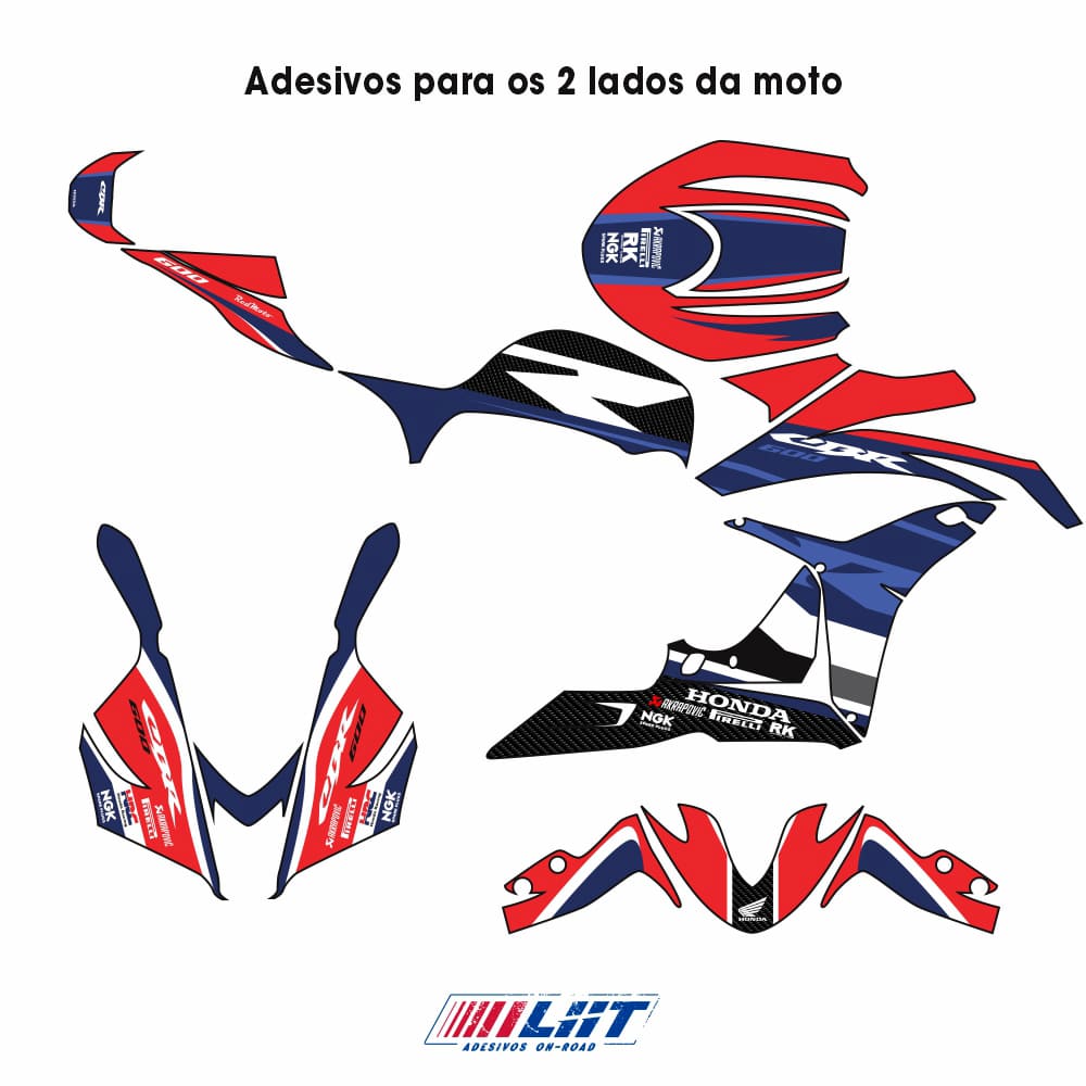 Adesivo Cbr 600rr Completo 2007/2012 - Ngk Racing - Imagem 8