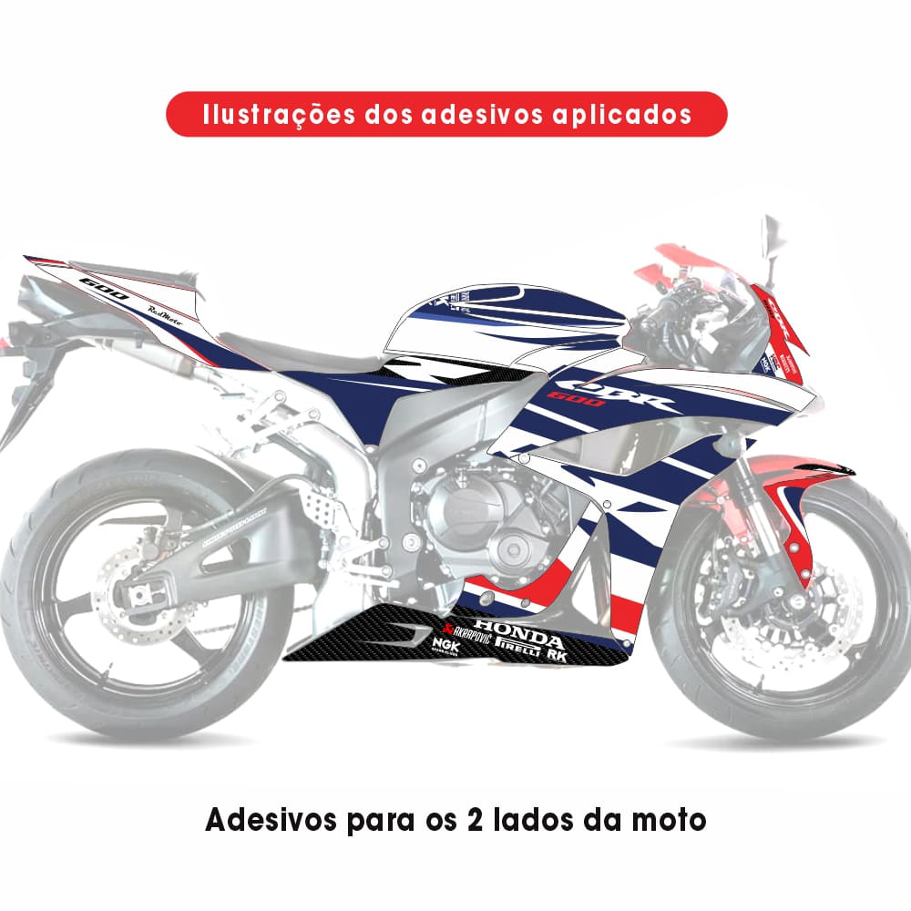 Adesivo Cbr 600rr Completo 2007/2012 - Ngk Racing - Imagem 2