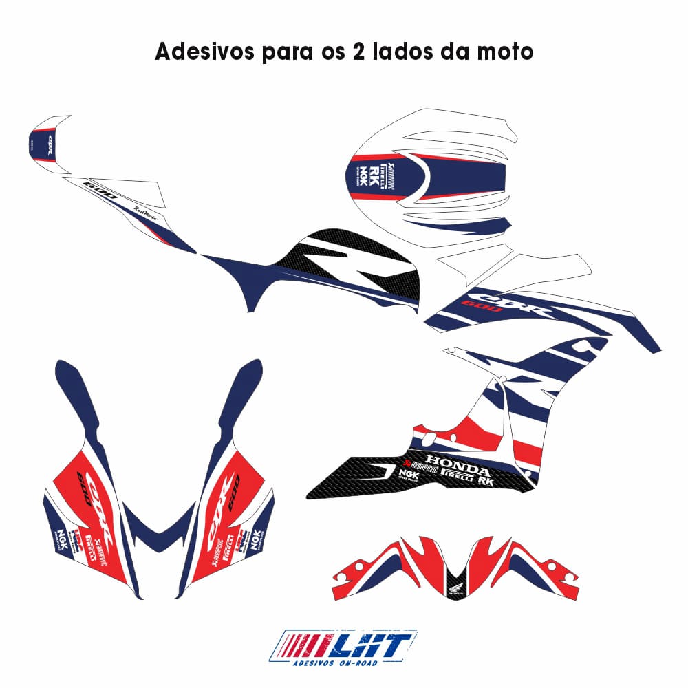 Adesivo Cbr 600rr Completo 2007/2012 - Ngk Racing - Imagem 3