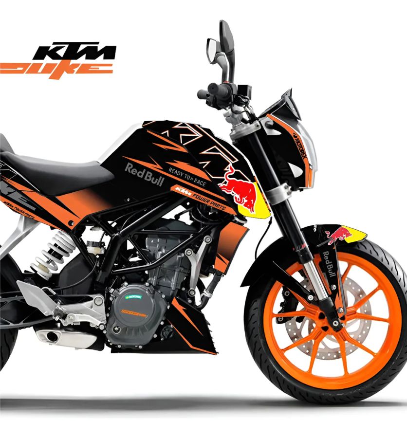 Adesivo Duke 200/390 Ktm Completo - R. Bull Racing Preta