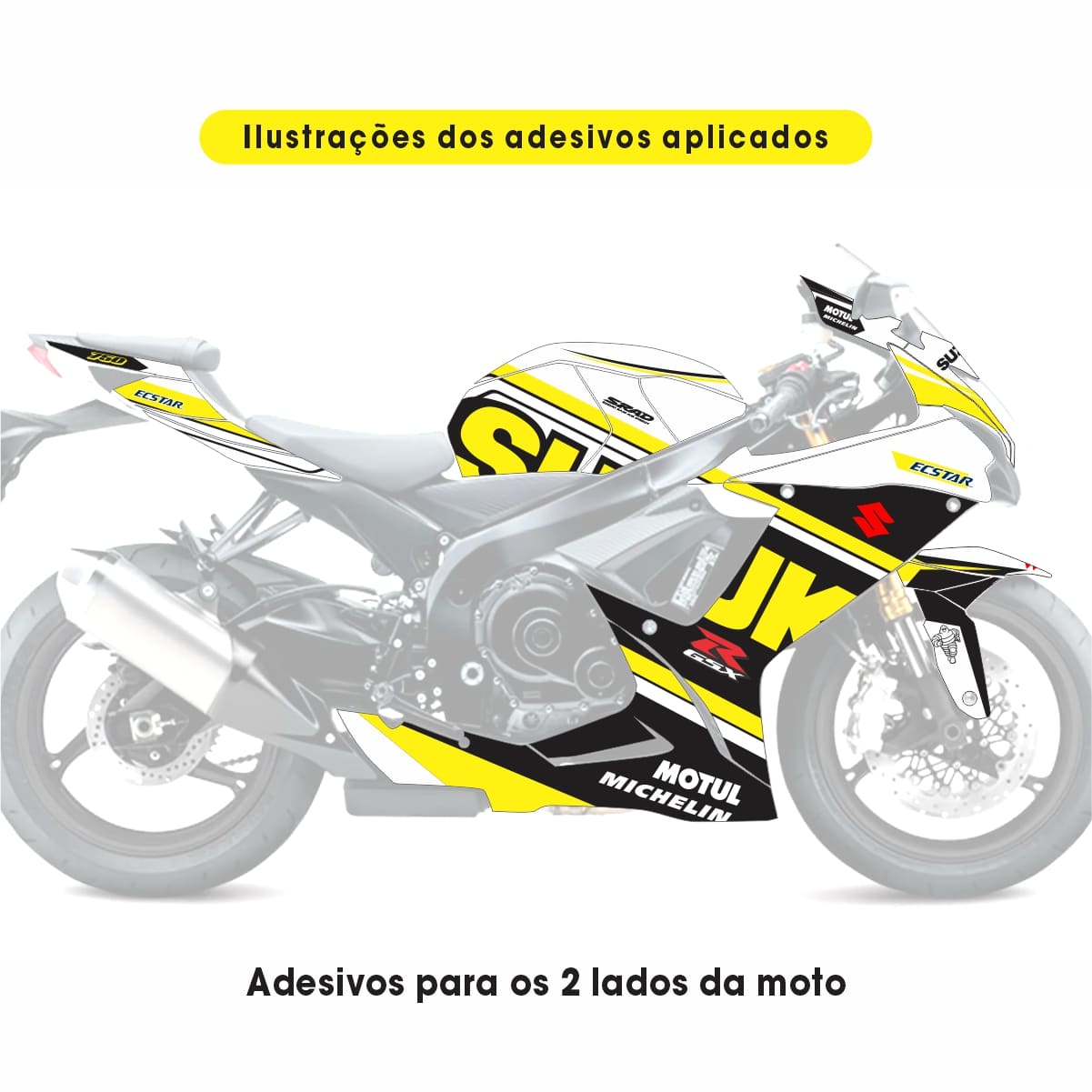 Adesivo Gsxr 750 Completo 2014/2016 - Ecstar Racing - Imagem 4